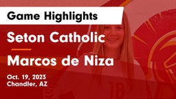 Seton Catholic  vs Marcos de Niza Game Highlights - Oct. 19, 2023