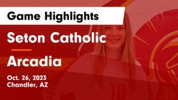 Seton Catholic  vs Arcadia  Game Highlights - Oct. 26, 2023