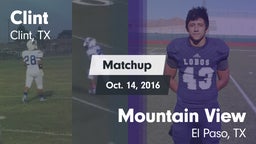 Matchup: Clint  vs. Mountain View  2016