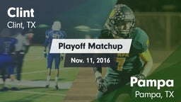 Matchup: Clint  vs. Pampa  2016