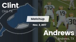 Matchup: Clint  vs. Andrews  2017