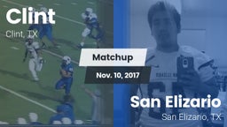 Matchup: Clint  vs. San Elizario  2017