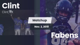 Matchup: Clint  vs. Fabens  2018