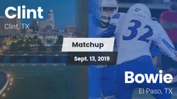 Matchup: Clint  vs. Bowie  2019