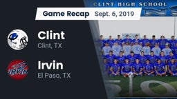 Recap: Clint  vs. Irvin  2019