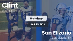 Matchup: Clint  vs. San Elizario  2019