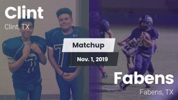 Matchup: Clint  vs. Fabens  2019