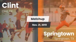 Matchup: Clint  vs. Springtown  2019