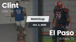 Matchup: Clint  vs. El Paso  2020
