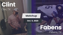Matchup: Clint  vs. Fabens  2020