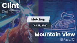 Matchup: Clint  vs. Mountain View  2020