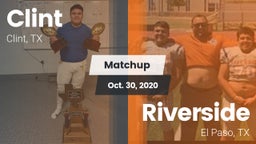 Matchup: Clint  vs. Riverside  2020