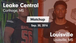 Matchup: Leake Central High vs. Louisville  2016