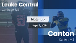Matchup: Leake Central High vs. Canton  2018