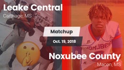 Matchup: Leake Central High vs. Noxubee County  2018