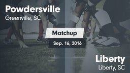 Matchup: Powdersville High vs. Liberty  2016