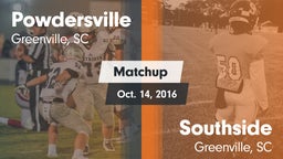 Matchup: Powdersville High vs. Southside  2016