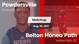 Matchup: Powdersville High vs. Belton Honea Path  2017