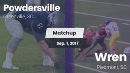 Matchup: Powdersville High vs. Wren  2017