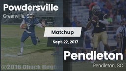 Matchup: Powdersville High vs. Pendleton  2017