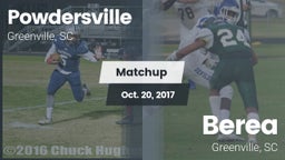 Matchup: Powdersville High vs. Berea  2017