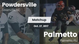 Matchup: Powdersville High vs. Palmetto  2017