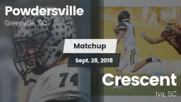 Matchup: Powdersville High vs. Crescent  2018