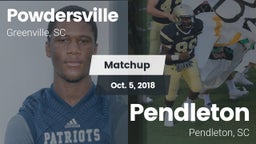 Matchup: Powdersville High vs. Pendleton  2018