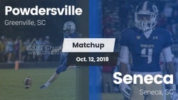 Matchup: Powdersville High vs. Seneca  2018