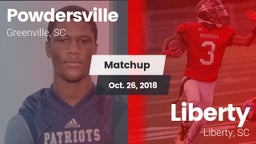 Matchup: Powdersville High vs. Liberty  2018