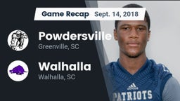 Recap: Powdersville  vs. Walhalla  2018