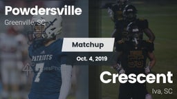 Matchup: Powdersville High vs. Crescent  2019