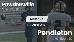 Matchup: Powdersville High vs. Pendleton  2019