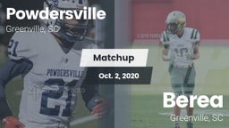 Matchup: Powdersville High vs. Berea  2020