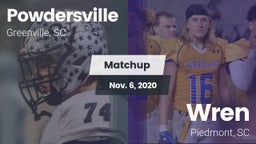 Matchup: Powdersville High vs. Wren  2020