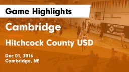 Cambridge  vs Hitchcock County USD  Game Highlights - Dec 01, 2016