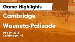 Cambridge  vs Wauneta-Palisade  Game Highlights - Dec 20, 2016