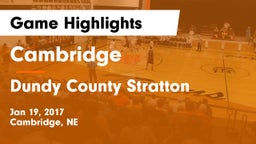 Cambridge  vs Dundy County Stratton  Game Highlights - Jan 19, 2017