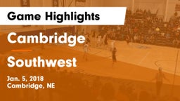 Cambridge  vs Southwest  Game Highlights - Jan. 5, 2018