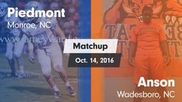 Matchup: Piedmont  vs. Anson  2016