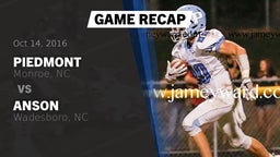 Recap: Piedmont  vs. Anson  2016