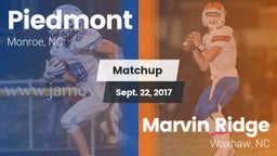Matchup: Piedmont  vs. Marvin Ridge  2017