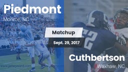 Matchup: Piedmont  vs. Cuthbertson  2017