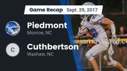 Recap: Piedmont  vs. Cuthbertson  2017