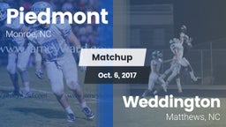 Matchup: Piedmont  vs. Weddington  2017