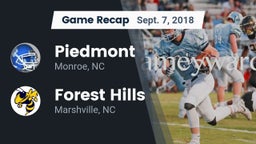 Recap: Piedmont  vs. Forest Hills  2018
