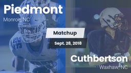 Matchup: Piedmont  vs. Cuthbertson  2018
