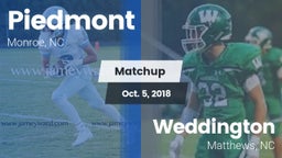 Matchup: Piedmont  vs. Weddington  2018