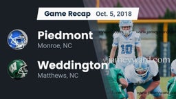 Recap: Piedmont  vs. Weddington  2018