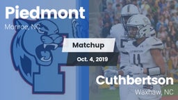 Matchup: Piedmont  vs. Cuthbertson  2019